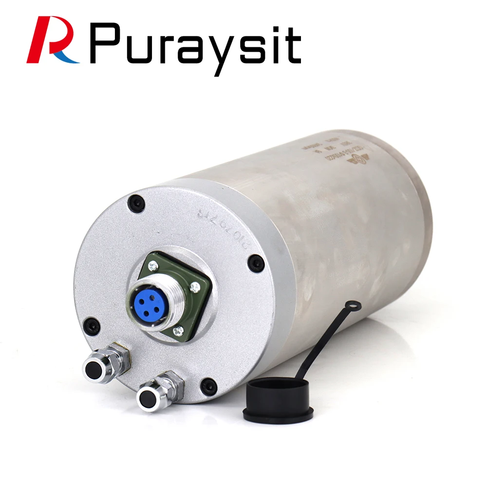 Puraysit Water Cooling Spindle GDZ-100-3 3KW 380V 9A 24000RPM 220V 12A CNC Spindle Motor Dia.100mm ER20 400Hz