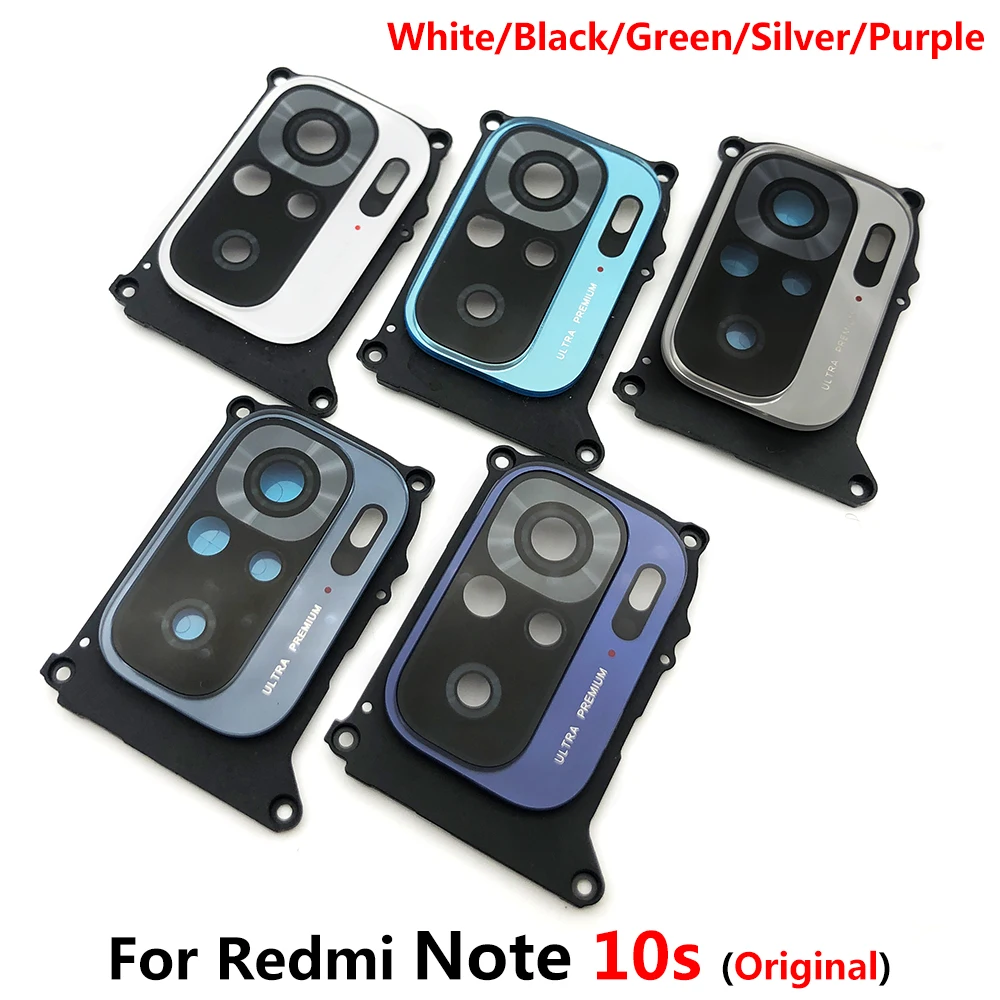 NEW Housing Back Rear Camera Glass Lens With Cover Frame Holder with Sticker For Redmi Note 10S 10 11S