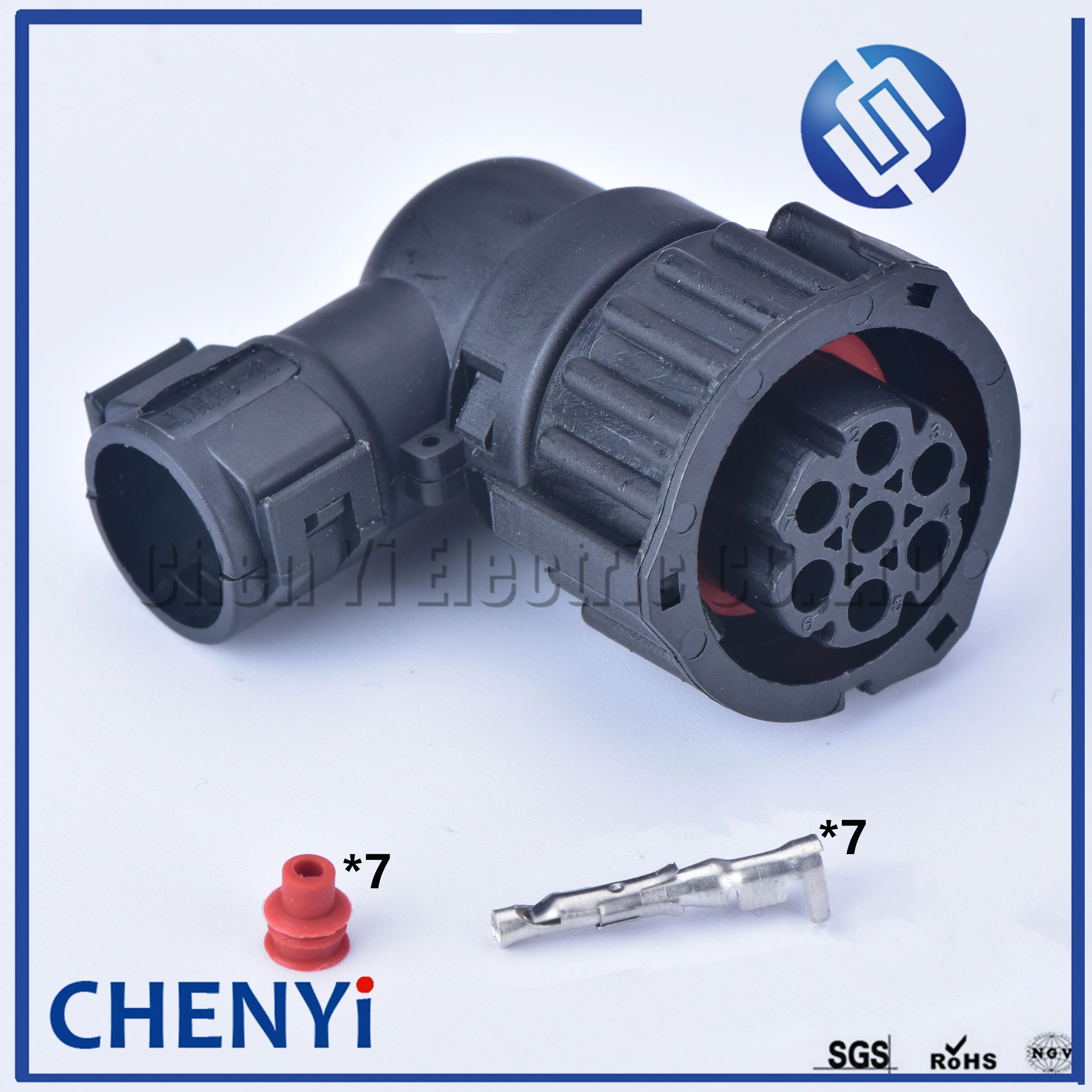 1set 7 Pin 1.5MM BU-STE KPL CIRCULAR DIN HOUSINGS Female Connector 968421-1 967650-1with cable Sheath 965786-1/965783-1