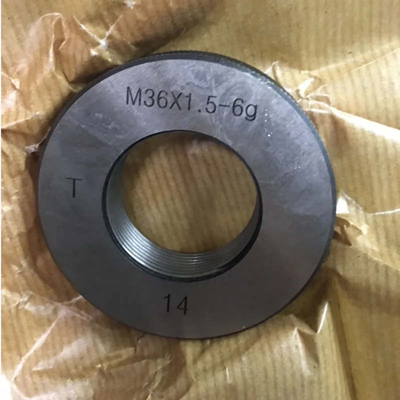 Calibrador externo métrico de anillo de rosca, herramienta de medición de calibre go nogo, M36X0.75, M36X1, M36X1.25, M36X1.5, M36X4