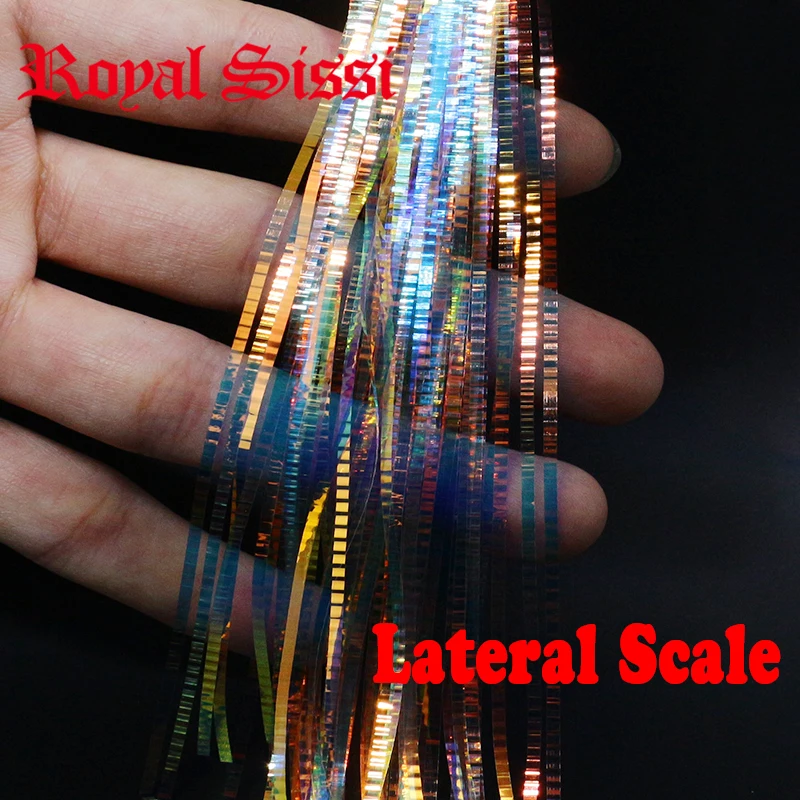 4packs/set hot Lateral Scale Strands ultra thin crimped flashbou tinsel pike bass fresh&saltwater streamers fly tying materials