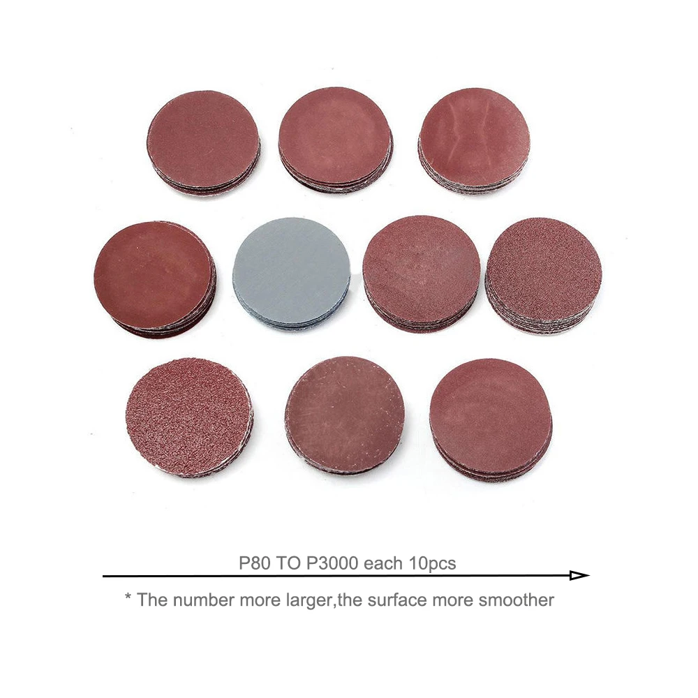 Papel de lixa redondo 50mm, papel de lixa com formato redondo e 2 polegadas