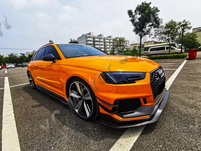 Car Accessories CF Carbon Fiber Avant RS01R Body Kit Fit For 2018-2020 RS4 B9 Body Kit Include Front Lip Canards Side Skirt Wing