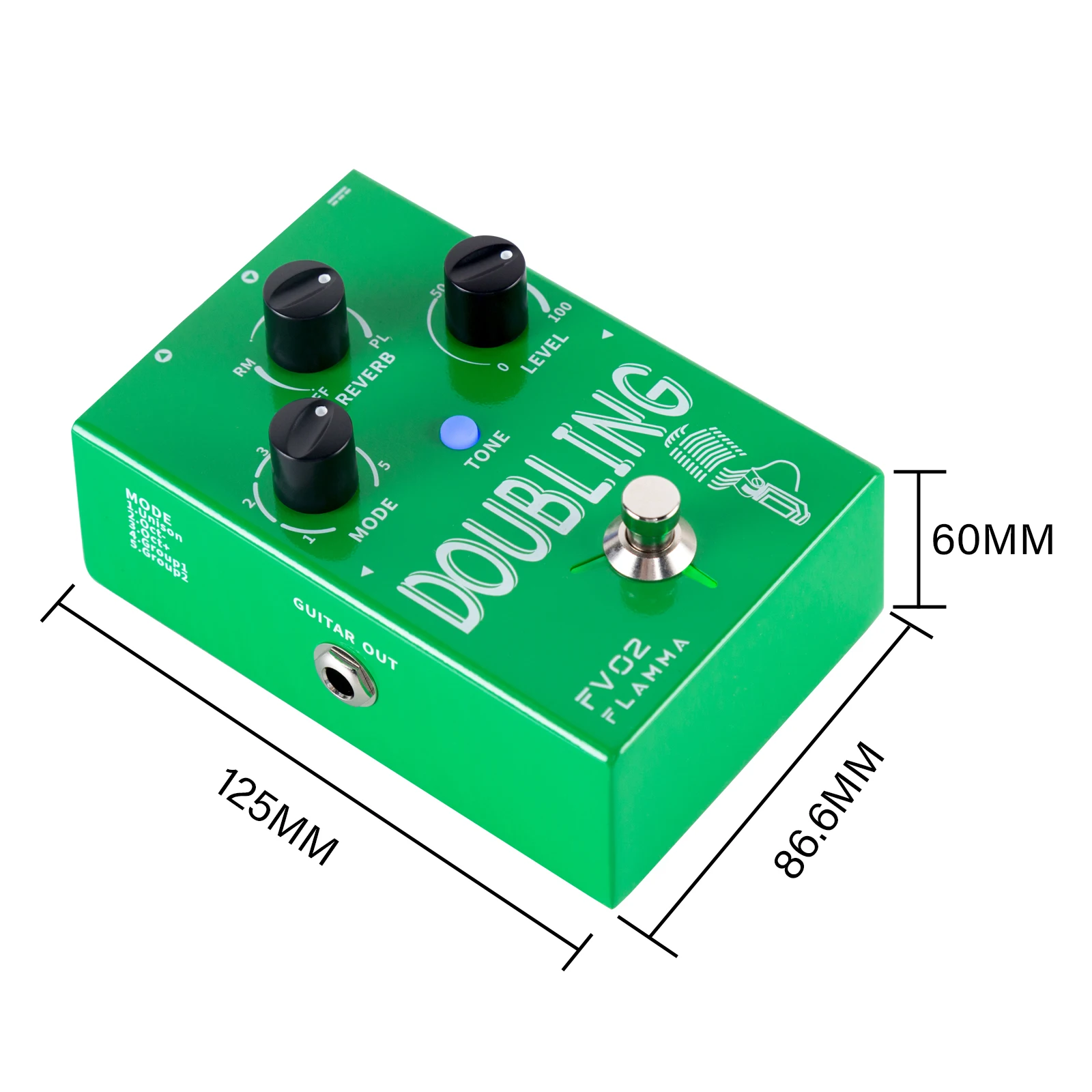 FLAMMA FV02 Vocal Doubling Effects Processor Support 48V Phantom Power with Multiple Vocal Modes Two Outpute Modes