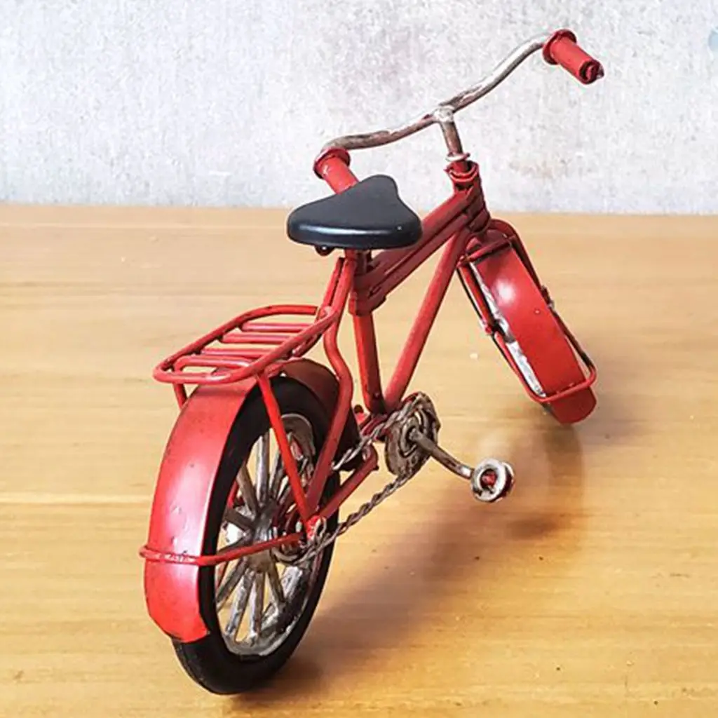 Decoraciones modelo de bicicleta, juguetes coleccionables de vehículos fundidos a presión, acceso, artesanía de hierro, decoraciones Antiquecar, regalos, juguetes para niños