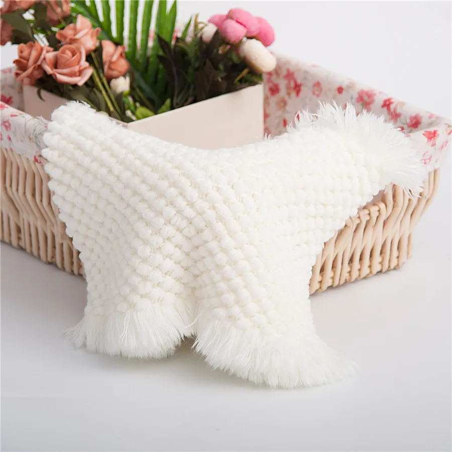 Newborn Baby Photography Props Baby Photo Costume Infant Knitted Cotton Wrap Nursling Soft Blanket Dress Up For Boy Girl Picture