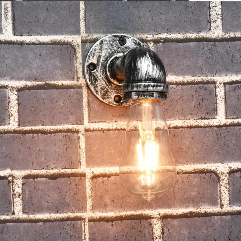 American Retro Loft Lamp Creative Bar Cafe Restaurant Wall Light Aisle Wall Decoration Iron Pipe Industrial Wall Lamp