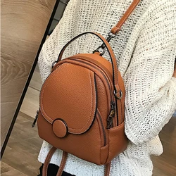 Novo designer de moda feminina mochila de couro mini toque macio multi-função pequena mochila feminina senhoras bolsa de ombro menina