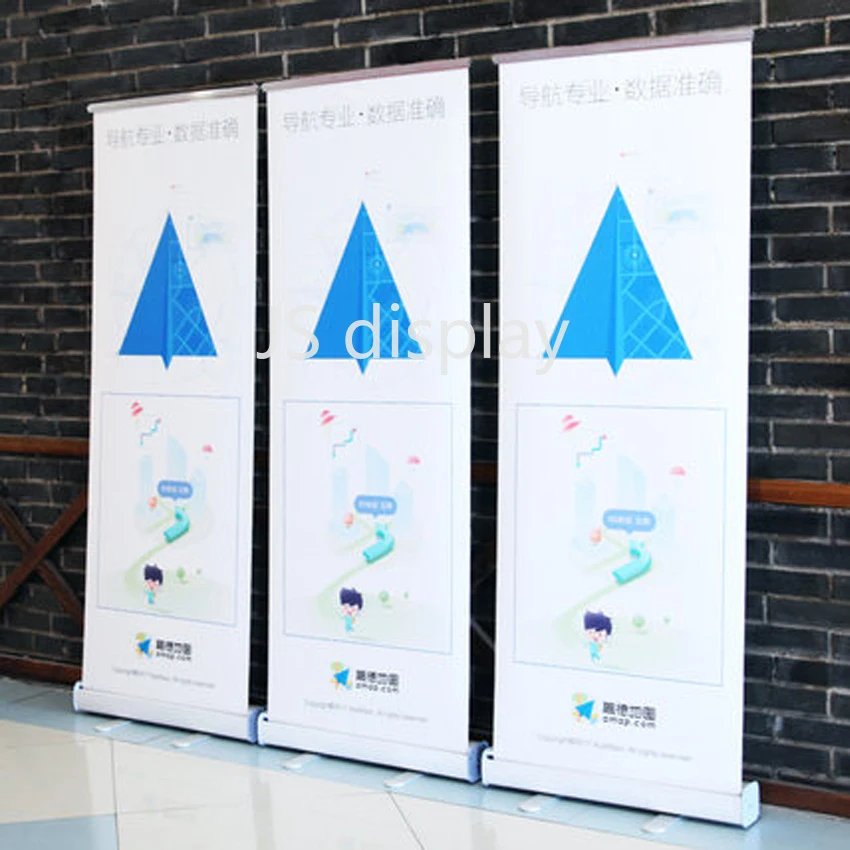 Roll Up Stand Retractable Banners with Custom Graphic Print for Trade Show Display Booth Pop Up