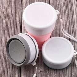 200Ml Silicone Folding Glass Camping Travel Mug Portable Telescopic Coffee Cup Outdoor Water Cup Folding Water Bottle Drinkware