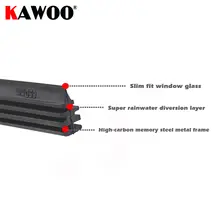 High quality frameless rubber wiper blades 2pcs #6