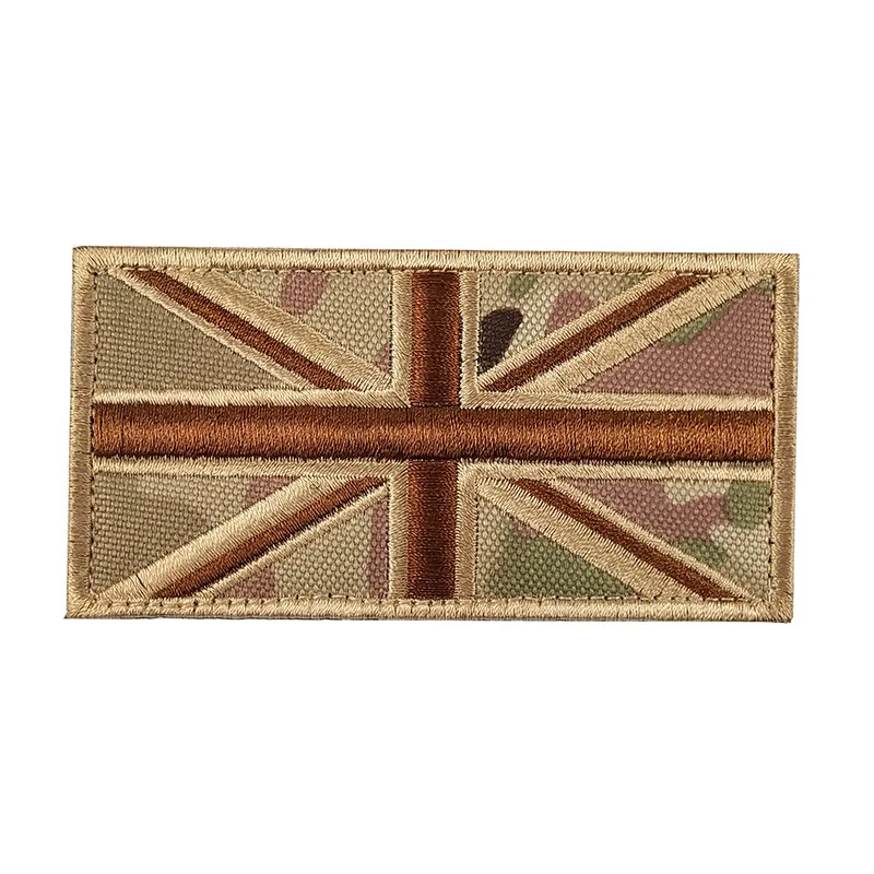 Badge brodé avec crochets et boucles pour drapeau britannique, 10x5cm, badges de brassard en tissu, patchs autocollants militaires tactiques