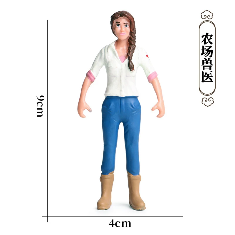 Hot 1:25 Farm Staff Worker Farmer Action Figure PVC People Model Figurine Decor Decoration Accessories Toy for children Kid Gift