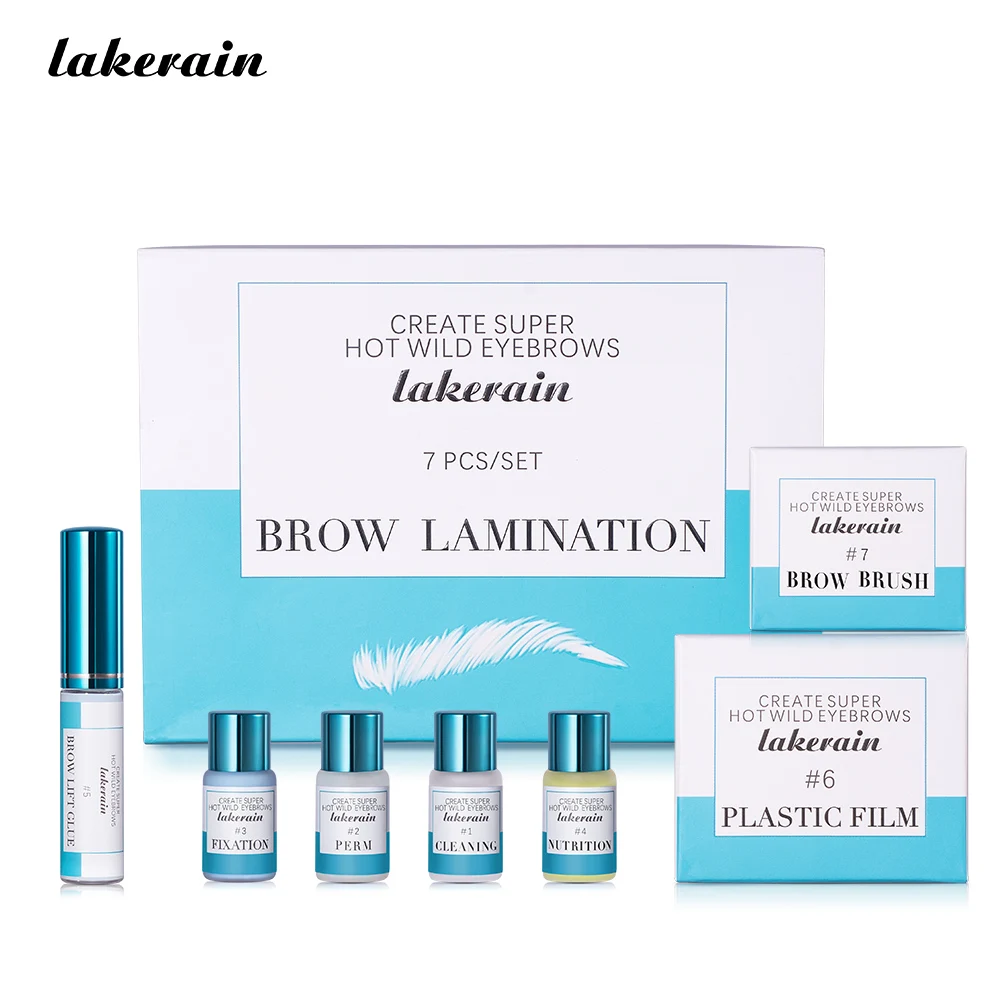 Lakerain Semi-pernament Brow Lift Kit Eyebrow Lamination Kit Styling Perming Setting Curling Brow Lamination Eyelash Perm kit