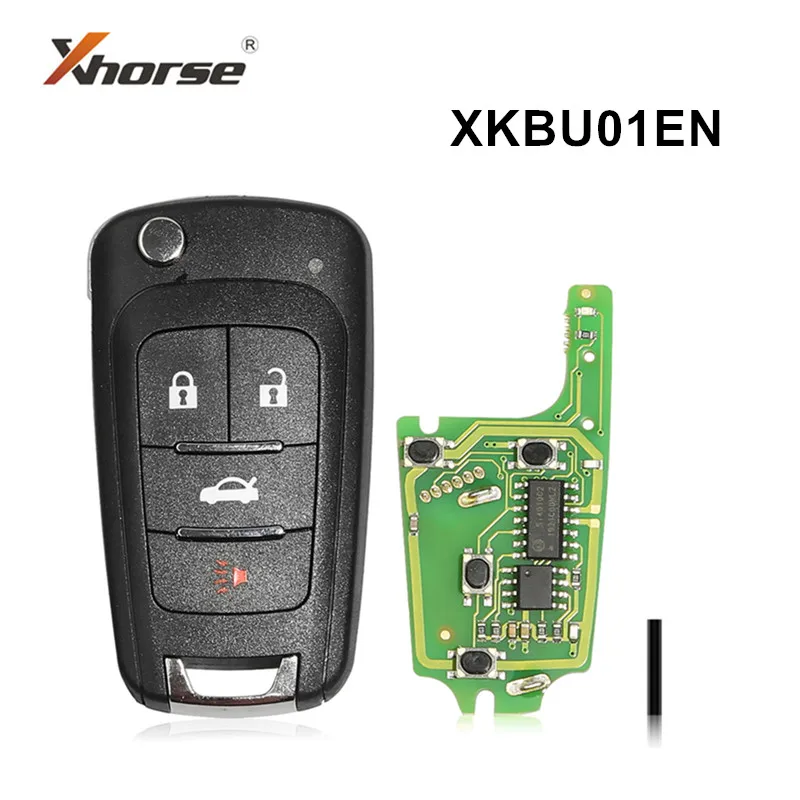 

10pcs Xhorse 4 Buttons XKBU01EN Wire Remote Key for Buick Flip for VVDI Mini KEY TOOL VVDI2 English Version