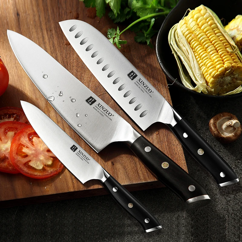 XINZUO 3PCS Knife Set 1.4116 Stainless Steel 5\