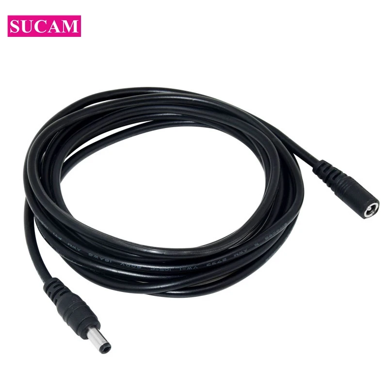 DC 12V Video Surveillance Camera Extension Cable  5.5mmx2.1mm Male Female Power Extended Cord for AHD IP WIFI Cameras