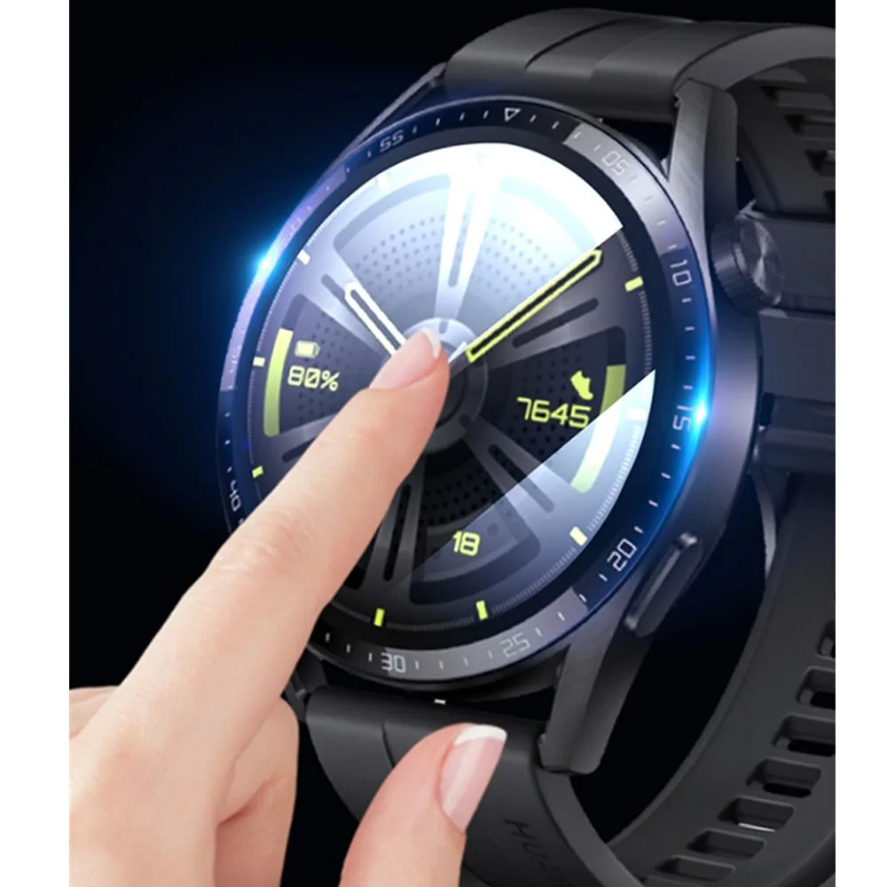 Protective Film For Huawei Watch GT 3 46mm SmartWatch Screen Protector Film Full Cover Clear TPU Curved Anti-Scratch Accessories