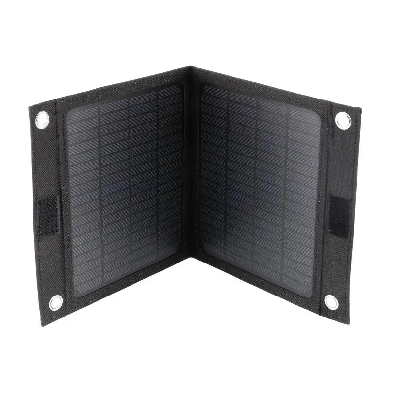 Imagem -02 - Livre Portátil Dobrável Células Solares Carregador Dobrável Painel Solar Carregador Banco de Energia Móvel para Bateria do Telefone Porta Usb 12v 25w ao ar