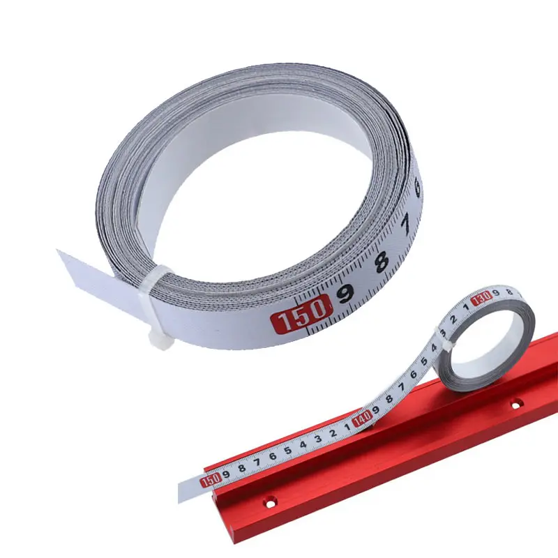 1-3m Stainless Steel Miter Track Tape Measure Self Adhesive Metric Scale Ruler Rust-Proof Durable and Wear-Resistan Ruler