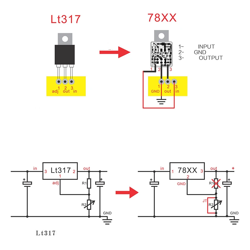 NEW 1 PCS Hi-end Regulator Module Voltage  Replace LM78XX Upgrade LT317 DC To  Transistor Discrete Linear