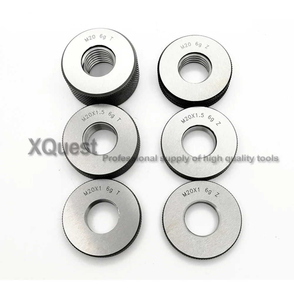 Imagem -02 - Conjunto de Medidores de Anel de Rosca Peças 6g M20 M20x2.5 M20x2 M20x1.5 M20x1 go Nogo t z Parafuso Fino Ferramentas de Teste