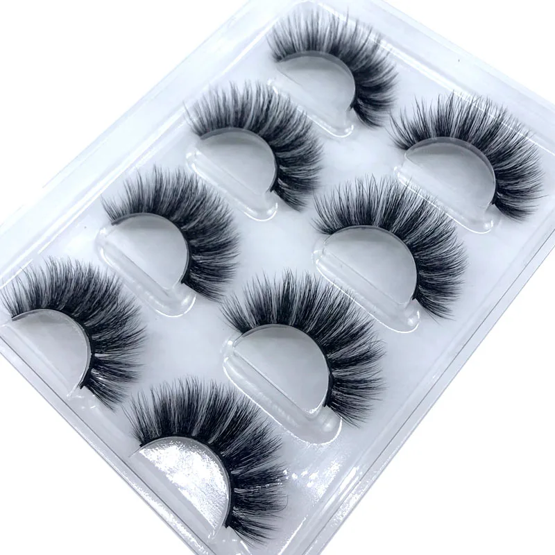 Neue 6 Paar 10–25 mm künstliche Wimpern, 100 % Nerzwimpern, Nerzwimpern, natürliche dramatische Volumenwimpernverlängerung, falsche Wimpern – Detail 4