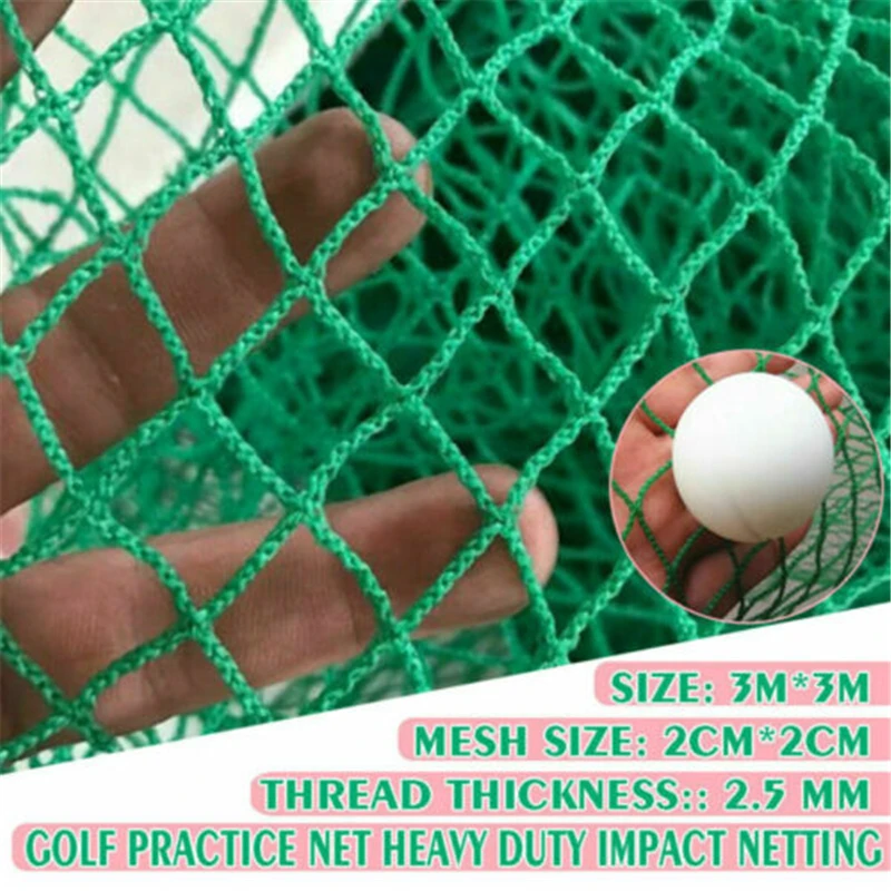 3Mx3M Golf Practice Net Batting Net Heavy Sports Training Aids Polyethylene Golf Net Practicing Golf Ball Practice Training Aids