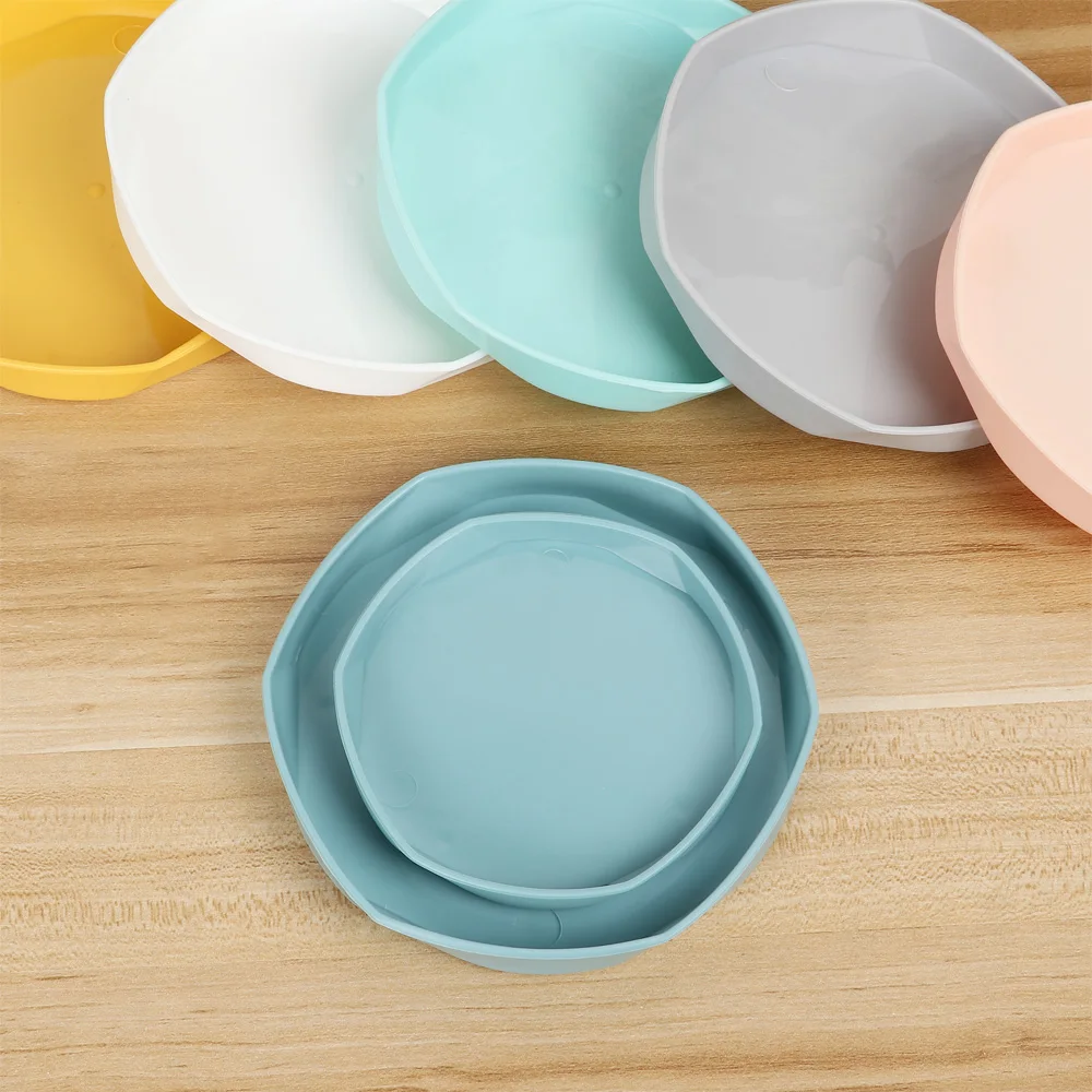 1 قطعة البلاستيك الملونة دائم الراتنج النبات الصحن بالتنقيط صواني صينية بلاستيكية الصحون داخلي في الهواء الطلق زهرة وعاء لوازم حديقة