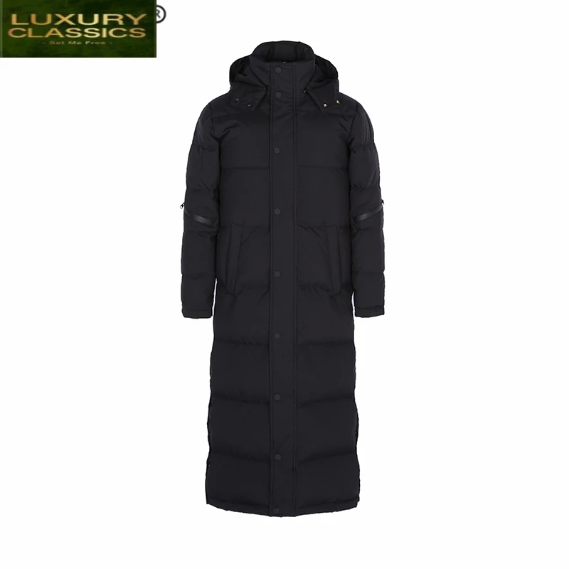 

Men's Down Jacket Winter Thick Warm Men 90% Duck Down Coat Streetwear Long Overcoat Brand Down Parka Clothes Hiver 190312