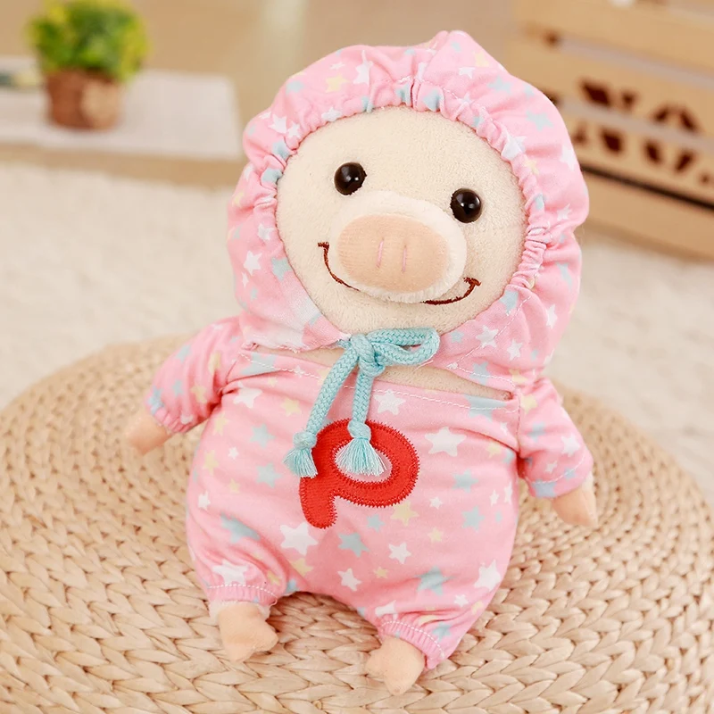 Cartoon Cute Pig with Clothes Plush Toys Stuffed Kawaii Animal Doll Soft Baby Accompany Pillow for Kids Girls Birthday Gift