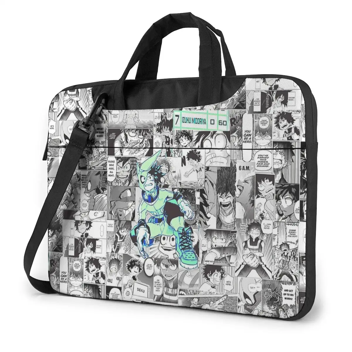 

The Deku Who Gives It His All! My Hero Academia Laptop Bag Case Protective Vintage Computer Bag Bicycle Crossbody Laptop Pouch