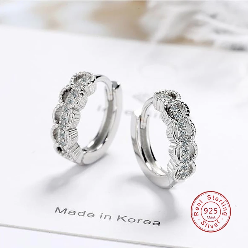 Cute 925 Silver Needle New Woman Jewelry Fashion Small Earrings For Children High Quality Retro Round Simple Silver Jewelry