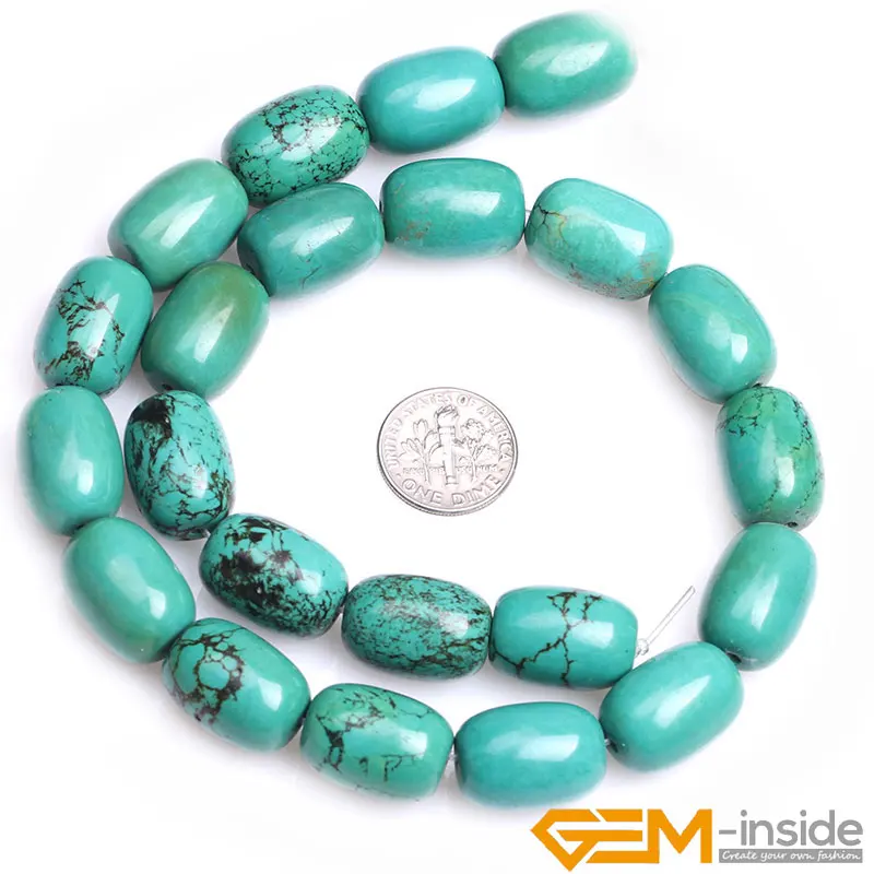 Natural Old Turquoises Drum Spacer Loose Accessorries Mala Beads For Jewelry Making Strand 15 inch DIY Jewelry Bead For Men Gift