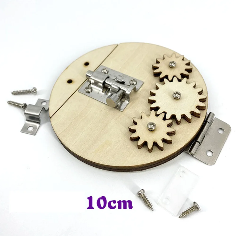 Montessori busy DIY board toys mobile lock children wood chips skill training parent-child development intelligence game