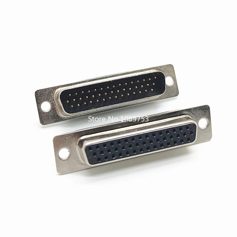 2PCS DB44 Female Male PCB Mount Serial Port Connector Solder Type D-Sub Connectors 44 Pins 3 Rows Plug Jack Adapter