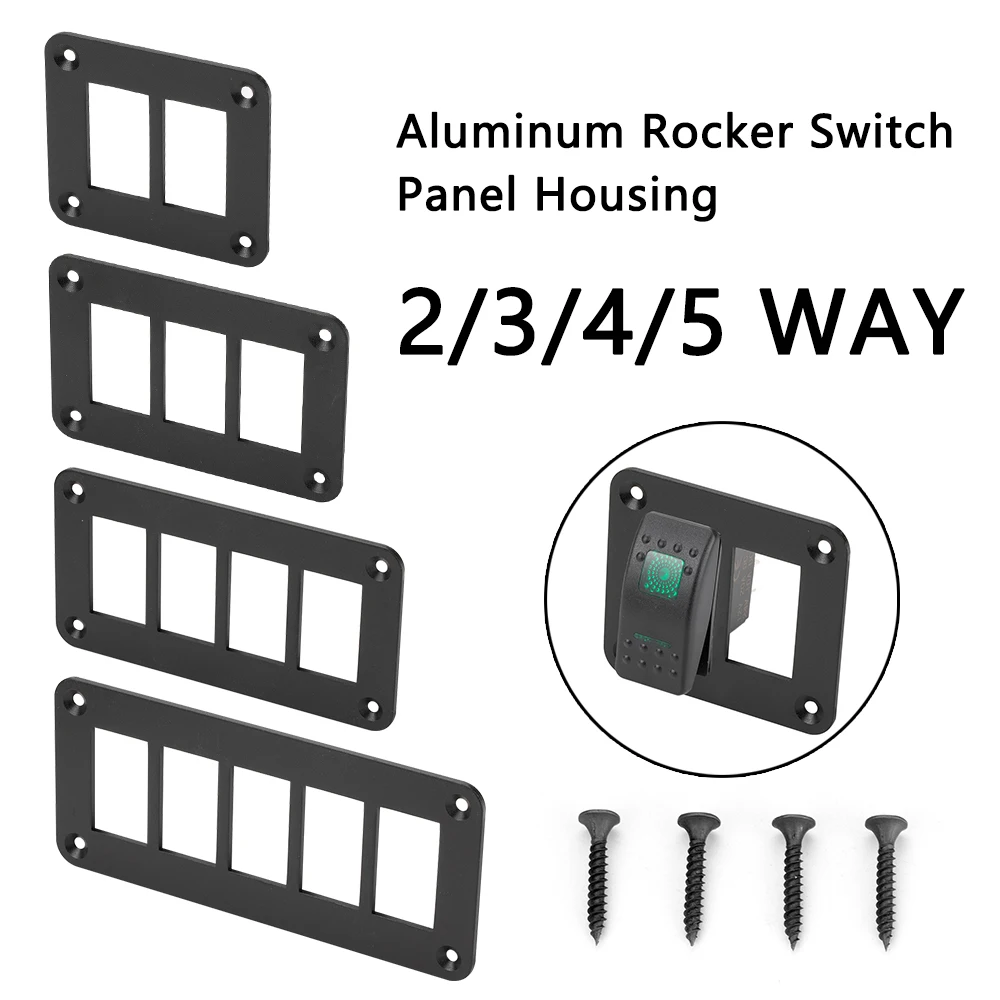 

DaierTek 2 3 4 5 Way Aluminum Rocker Switch Panel Housing Holder FOR ARB Carling Narva Boat Type Auto Parts Switches Parts