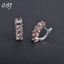 CSJ Diaspore Zultanite Earrings 925 Sterling Silver Stone Color changes Fine Jewelry Women Lady Wedding engagement Party Gift
