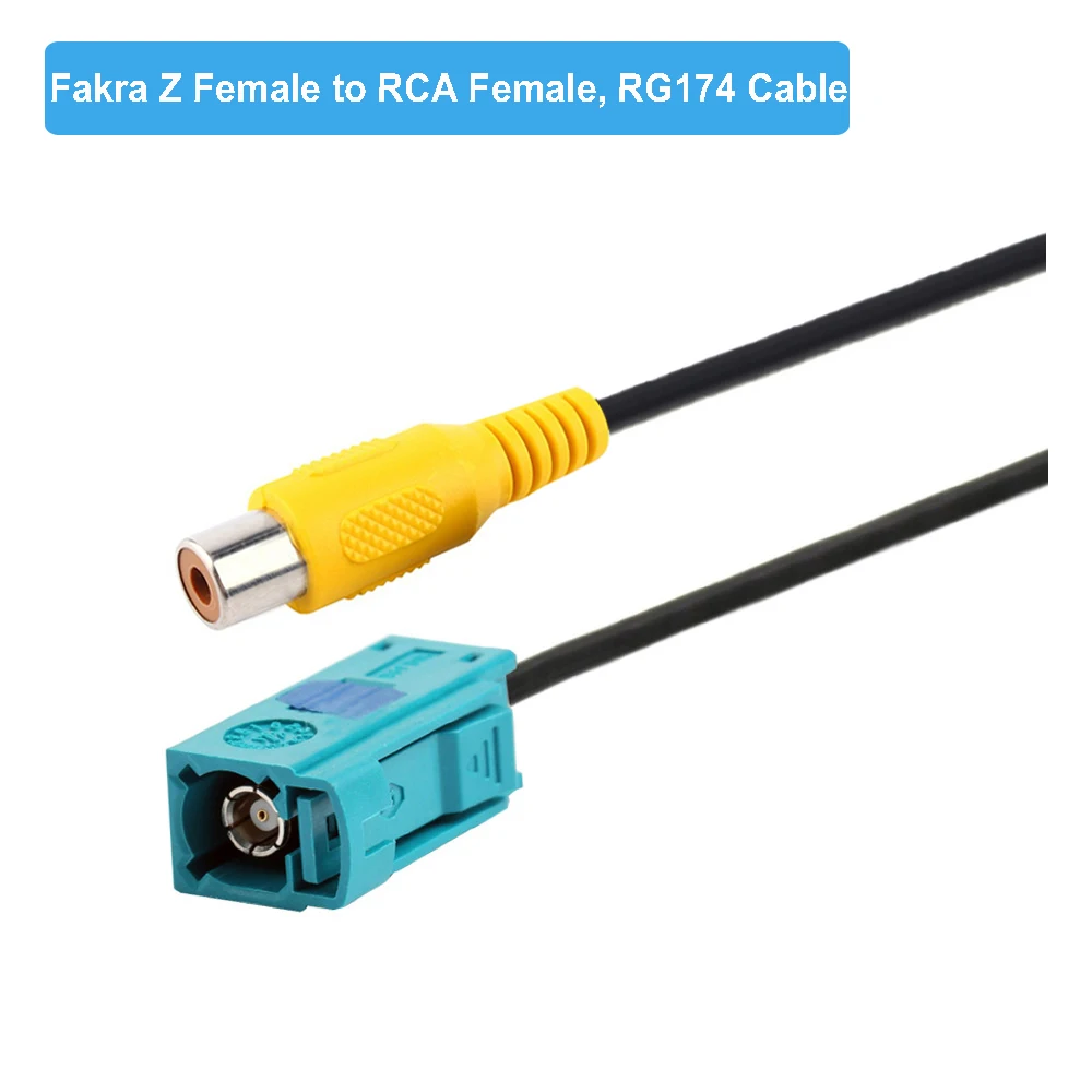 1PCS Fakra Z Female to RCA Female Video Cable Car Parking Reversing Rear View Camera Adapter Cables for Mercedes benz for Ford