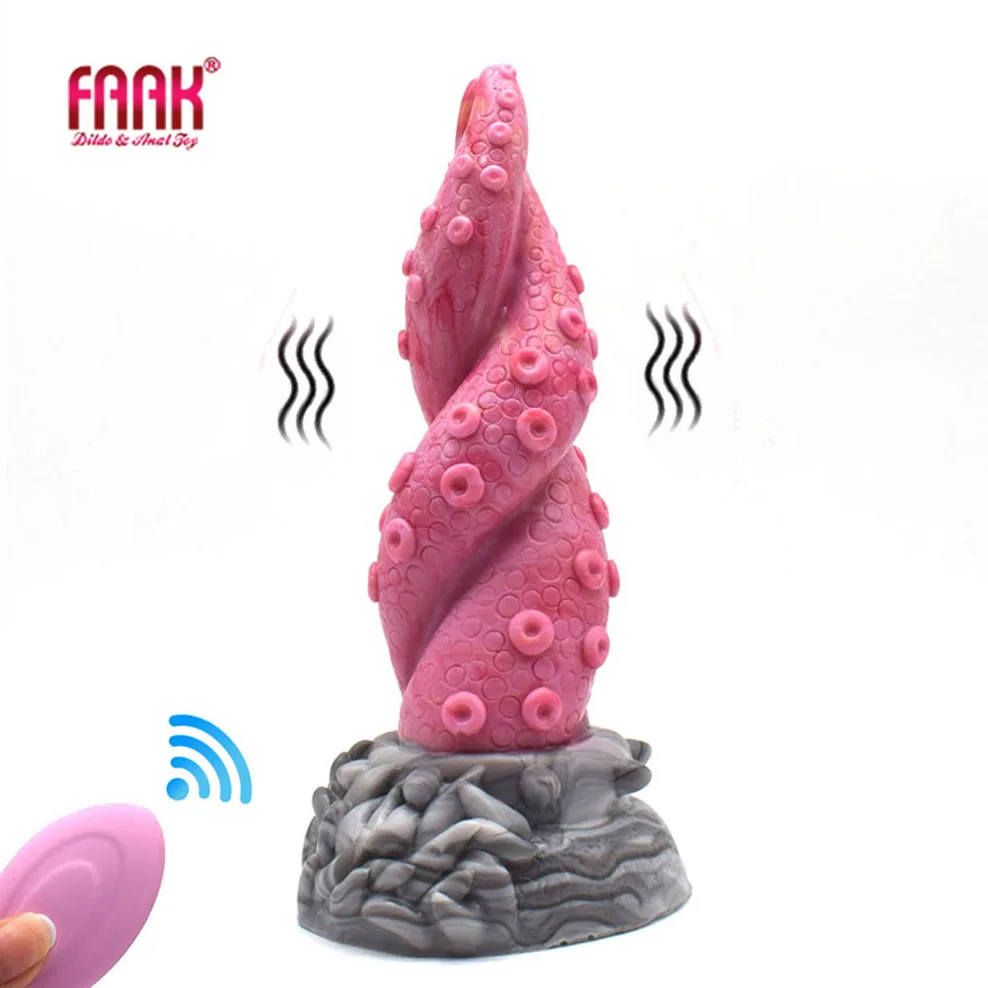 

FAAK Vibrating Butt Plug With Sucker Remote Control Vibrators Silicone Anal Dildo Spiral Bumpy Stimulate Erotic Toys Masturbator