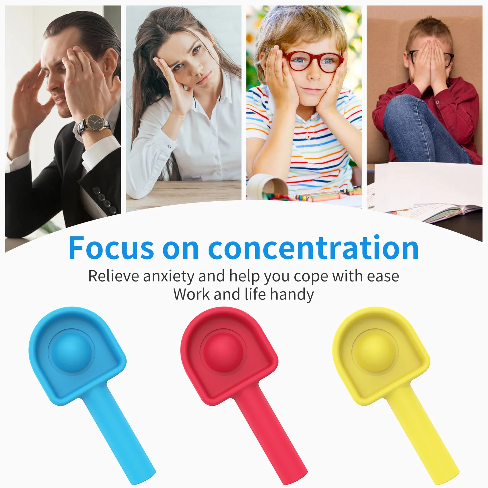 Fidget Toys Simple Dimple Anti-Pressure Toys Decompression Push Bubbles Children Squeeze Toys Keychain Pen Cap Case Extension