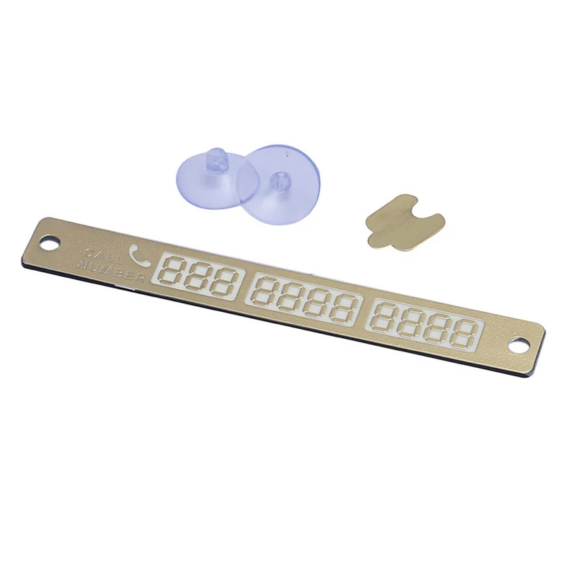 Targa per auto 15x2cm luminoso adesivo per carta di parcheggio temporaneo per auto numero di telefono luce notturna piastra a ventosa Car Styling