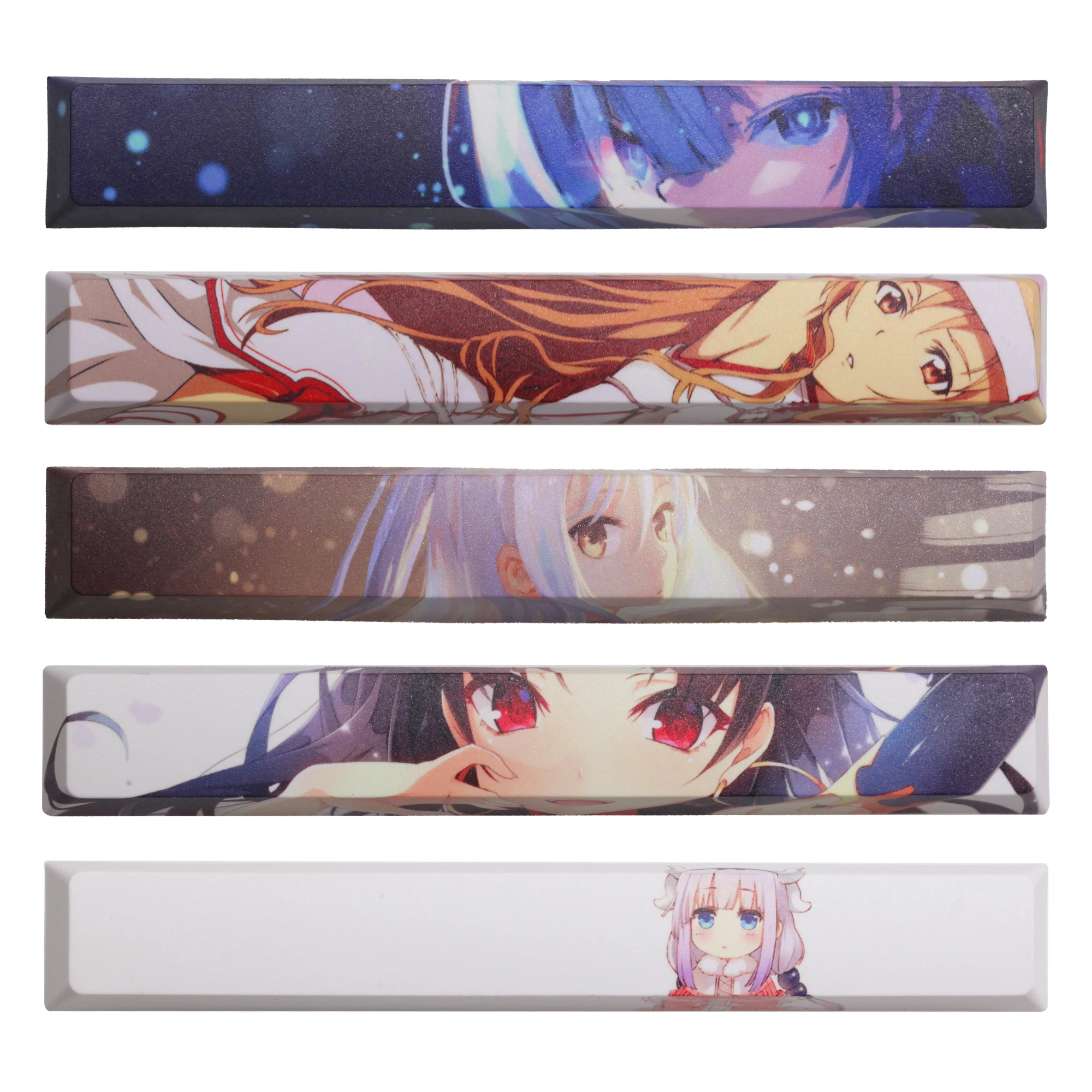 Allover dye subbed Keycap Novelty 6.25u spacebar pbt for keyboard KannaKamui Rem Tachibana Kanade Yuuki Asuna Tohsaka Rin