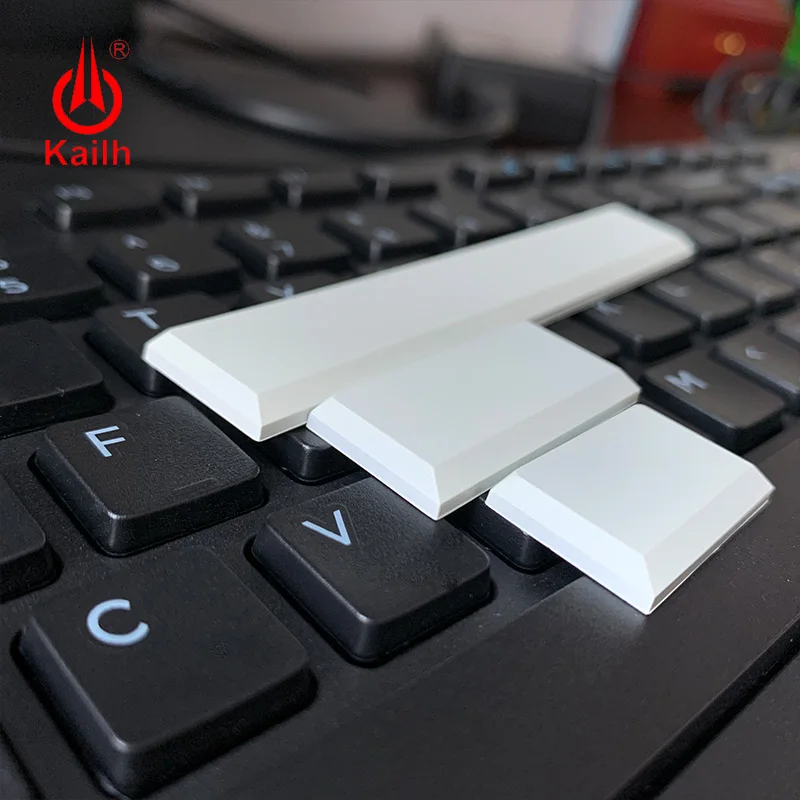 Kailh Low Profile Keycaps white black color mechanical keyboard keycaps1.5u/2.0u/spacebar