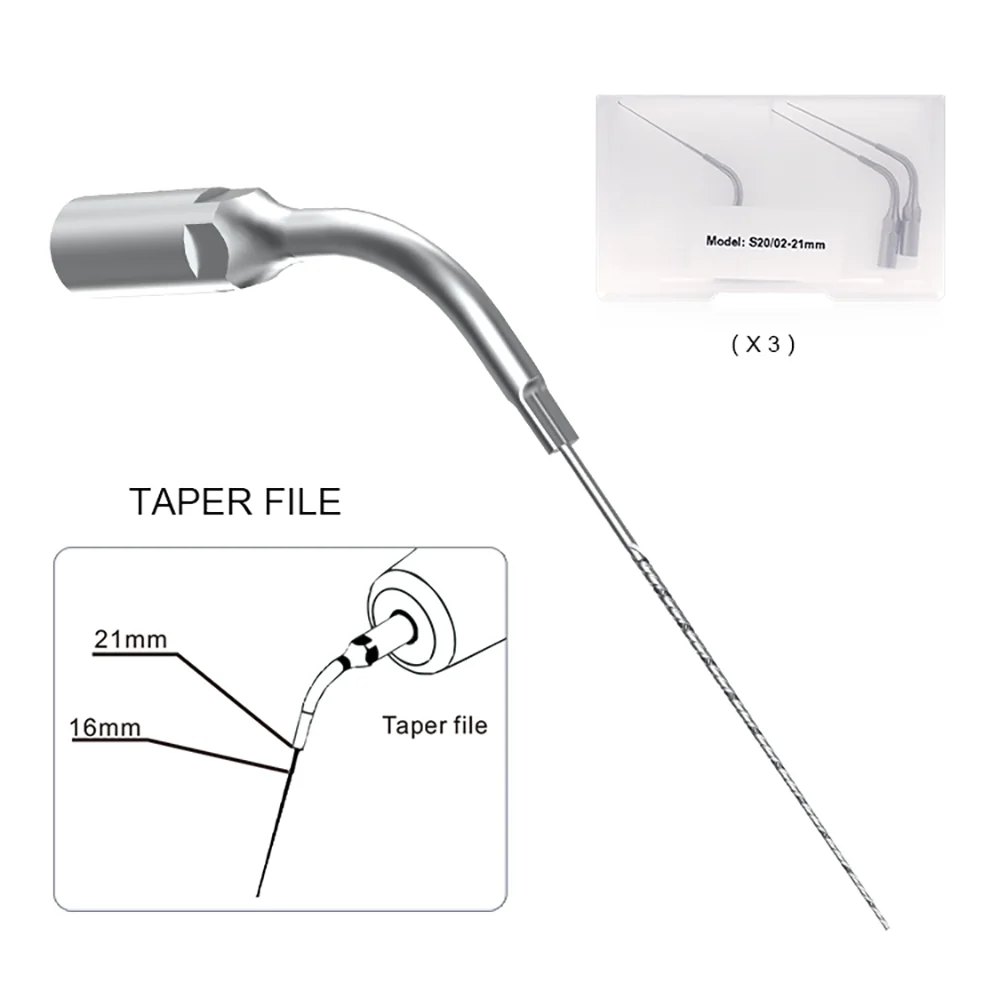 

AI-Endo-S21/Endo-C19 Oral hygiene Dental Care Ultrasonic Activator Irrigation Handpiece 21mm Taper File/19mm Taper Rod Supplies