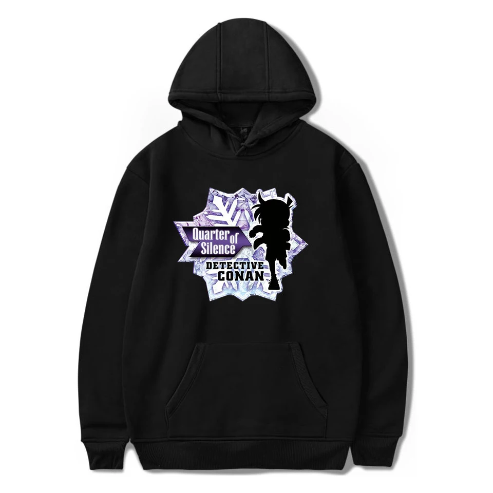 Detective Conan Hoodies Men Women Autumn Sweatshirts Fashion Hooded print Detective Conan white Hoodies boys girls pullovers