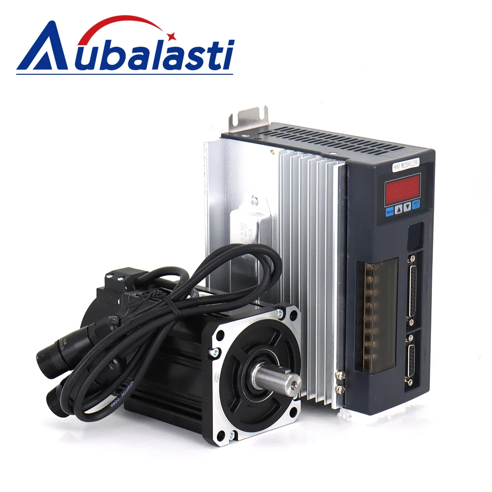 Imagem -05 - Aubalasti 750w ac Servo Motor Kits 80st-m02430 2.39n. m 220v 3000rpm Ímã Permanente Match Driver Aasd15a para Cnc Gravura