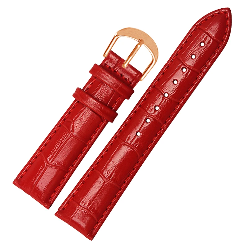 hot sell genuine leather watchband for brand wristband 12mm 14mm 15mm 16mm 17mm 18mm 19mm 20mm 22mm men women cow leather strap