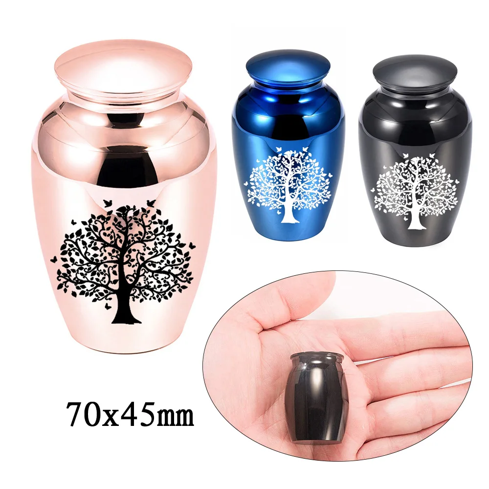 Tree of Life Urns for Human Ashes Beautiful Keepsake Urns Mini Aluminum Alloy Cremation Urns, Memorial Decorative Funeral Urns