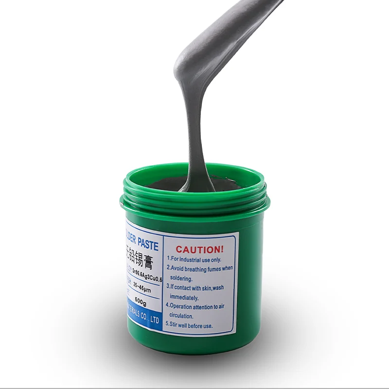 500g Medium อุณหภูมิตะกั่วบัดกรีวาง Sn64.7Bi35Ag0.3 เมนบอร์ด SMT LED แผงควบคุมกล่อง Welding Flux SD-520